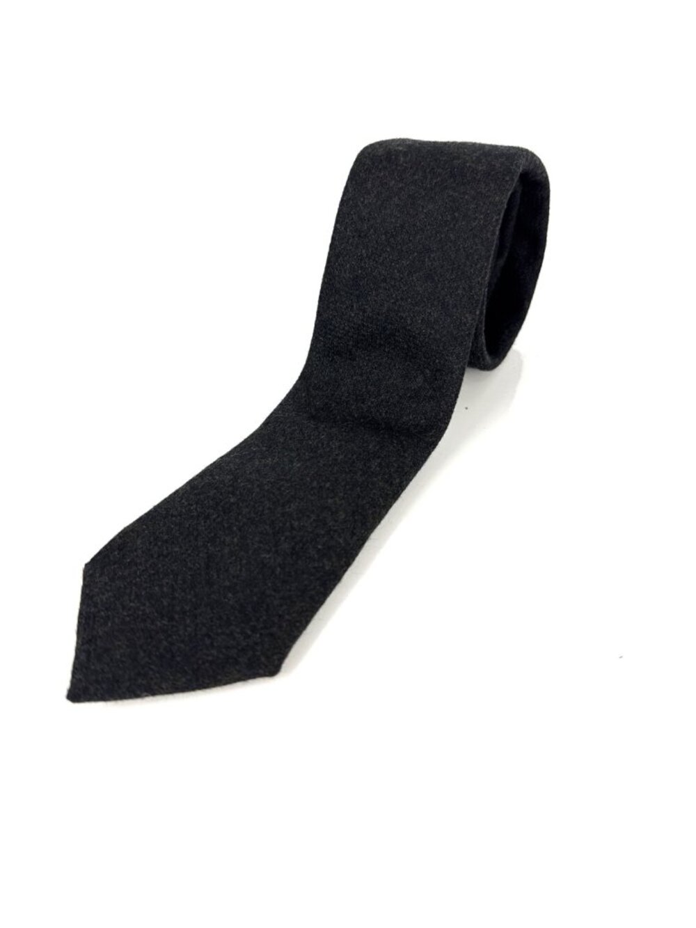 100% Wool Classic Charcoal Grey Men's Hand Made Thick Tie 60" x 3"